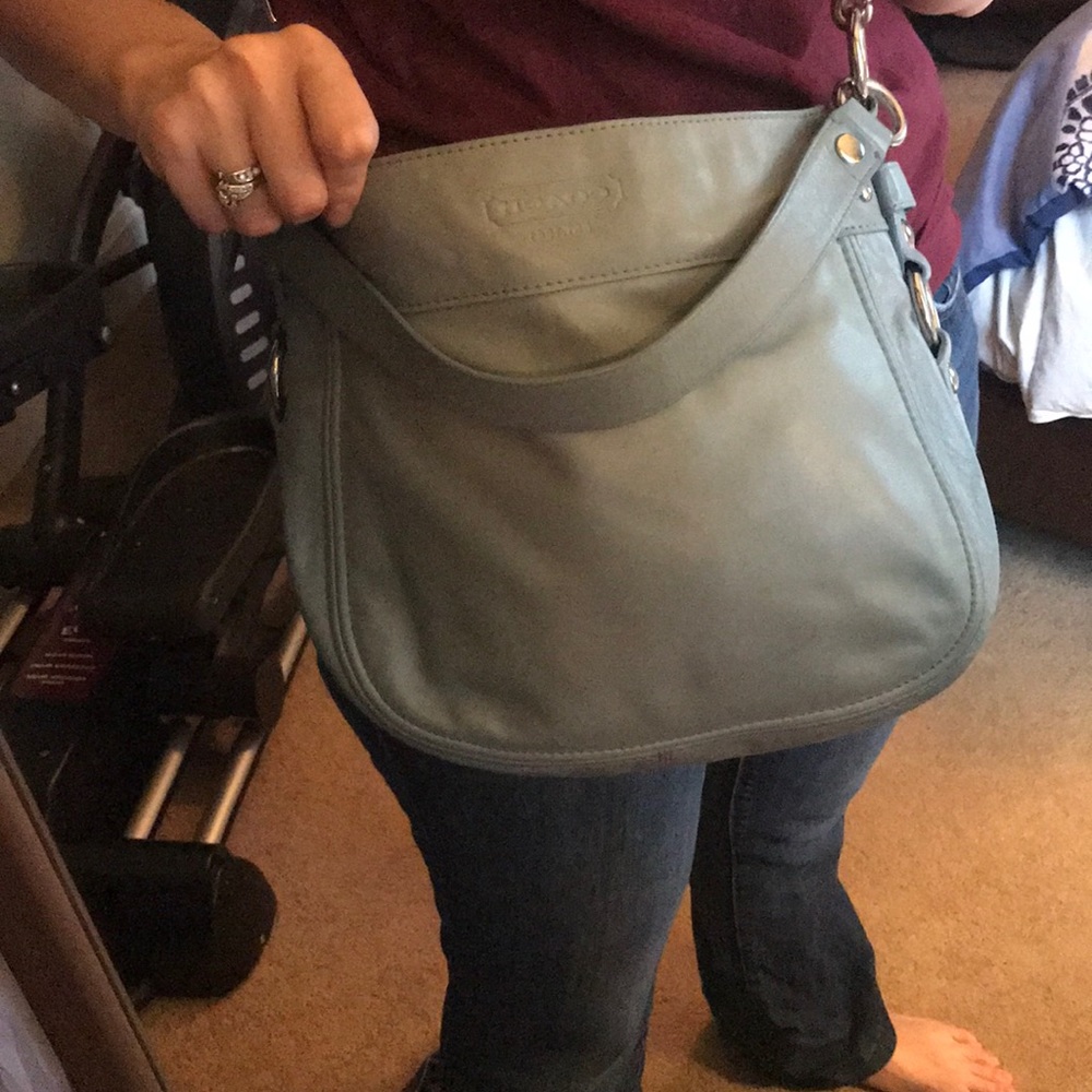 Authentic Coach Light Blue shoulder bag/purse